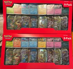 Pokemon Prismatic Evolutions 8-Pack Mini Tins (2 Packs) - Image 1
