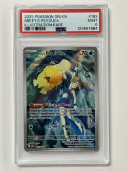 Misty's Psyduck PSA 9 #193 IR Pokemon Destined Rivals - Image 1