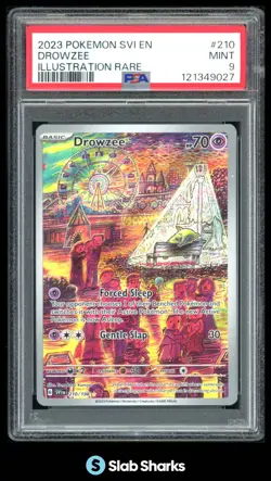 2023 POKEMON SCARLET & VIOLET #210/198 DROWZEE ILLUSTRATION RARE PSA 9 - Image 1