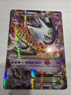 Pokemon TCG Mega Gengar EX Black Star Promos XY166 Shiny Holo Rare - Image 4