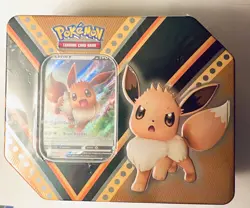 Pokemon TCG V Powers Eevee Tin Sealed Costco 2022 - Evolving Skies Included!! - Image 1
