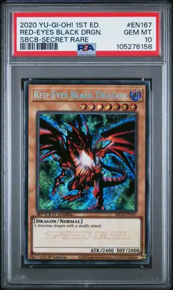 2020 YU-GI-OH! SPEED DUEL: BATTLE CITY BOX #EN167 RED-EYES BLACK DRAGON PSA 10 - Image 1
