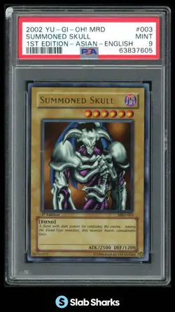 2002 YU-GI-OH! METAL RAIDERS 1ST ED #MRD-003 SUMMONED SKULL ASIAN-ENGLISH PSA 9 - Image 1