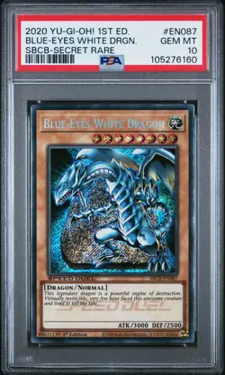 2020 YU-GI-OH! SPEED DUEL: BATTLE CITY BOX #EN087 BLUE-EYES WHITE DRAGON PSA 10 - Image 1