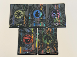 MTG Venom Raised Foil Mana Symbiote 5 Card Set Secret Lair Spider Man NM - Image 1