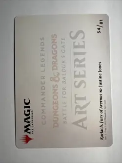 Karlach, Fury of Avernus Art Card (gold Signature (54/81) - NM English MTG - Image 2