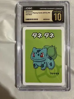 CGC 10 Pristine - Bulbasaur - Old Maid 2019 Pokemon Japanese Playing Card - Image 1