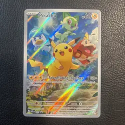 Pokemon Pikachu TCG Full Art Holo Promo Card SVP Black Star #27 - Image 1