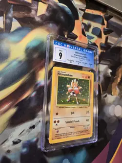 Hitmonchan 7/102 Base Set Unlimited Holo Pokemon Card CGC 9 MINT with Subgrades - Image 3