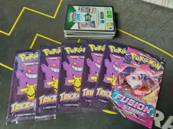 71 Pokemon TCG Online Code Cards 6 Sealed Booster Packs / 1 Fusion Strike - Image 1