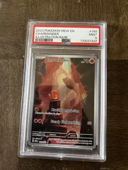 Pokemon TCG Charmander Holo Card Illustration Rare SV151 Card 168/165 PSA 9 - Image 1