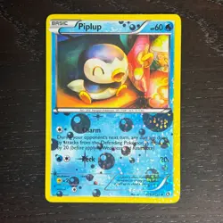 Piplup RC6/RC25 Pokemon Legendary Treasures B&W Radiant Holo Uncommon Card MP - Image 1