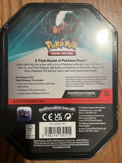Pokemon TCG Trading Card Game Darkrai Tin Whammy New Sealed 3 Foils 3 Booster - Image 2