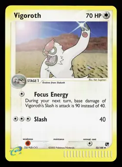 Vigoroth 52/100 Reverse Holo EX Sandstorm Pokemon Card - Image 1