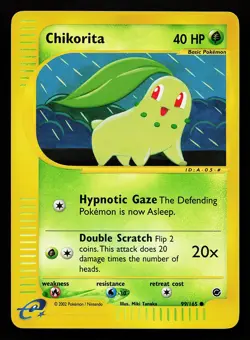 Chikorita 99/165 Reverse Holo Expedition Pokemon Card - Image 1