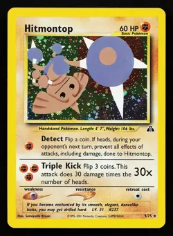 Hitmontop 3/75 Holo Rare Neo Discovery Pokemon Card - Image 1