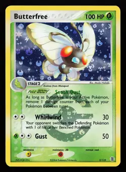 Butterfree 2/112 Reverse Holo Rare EX FireRed & LeafGreen Pokemon Card - Image 1