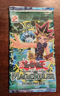 Konami Yu-Gi-Oh! Magic Ruler 1st Edition Trading Card Game Booster Pack 1996 - Image 1