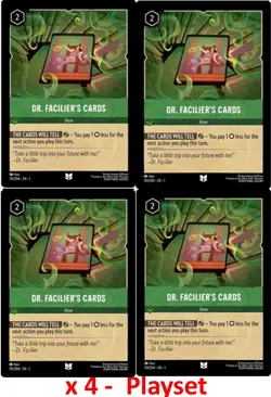 Disney Lorcana Playset x4 - Dr. Facilier's Cards 101/204 NM Non-Foil - Image 1