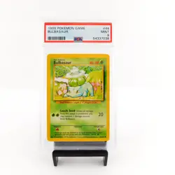 1999 Pokemon Card PSA 9 MINT Card Base set Unlimited #44 Bulbasaur - Image 1