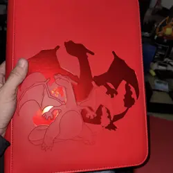 *READ* Ultra Pro Pokemon TCG Charizard 9 Pocket Leather Binder Red 360 Card - Image 2
