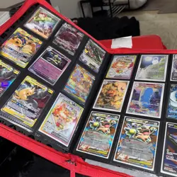 *READ* Ultra Pro Pokemon TCG Charizard 9 Pocket Leather Binder Red 360 Card - Image 4