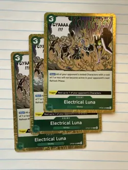 3x One Piece Card Game Electrical Luna OP08-036 English 3x - Image 1