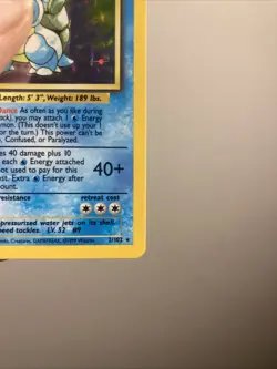 Pokemon TCG Blastoise 1999-2000 Base Set Holo Rare Card 2/102 NM - Image 4