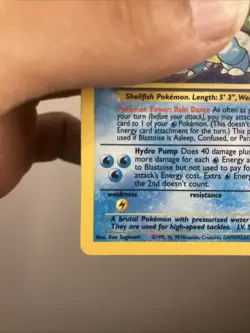 Pokemon TCG Blastoise 1999-2000 Base Set Holo Rare Card 2/102 NM - Image 5
