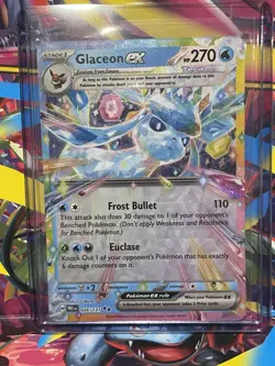Glaceon EX Prismatic Evolutions Double Rare Holo Card 026/131 Sv: NM Condition!! - Image 1