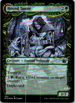 Hound Tamer Foil Showcase Magic Innistrad Midnight Hunt NM - Image 1