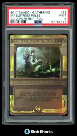 2017 MAGIC THE GATHERING MAELSTROM PULSE A.I AMONKHET FOIL #29 PSA 9 - Image 1
