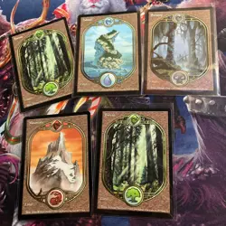 Lot of (5) Swamp Mountain Forest Island (UGL) Unglued nm MTG land - Image 1