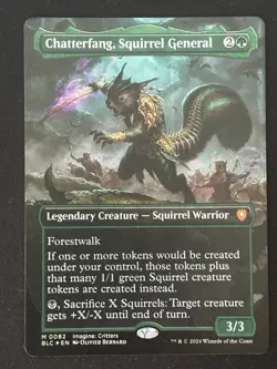 1x MTG Chatterfang, Squirrel General (Borderless, Foil) - (BLC) #82 - Magic - Image 1