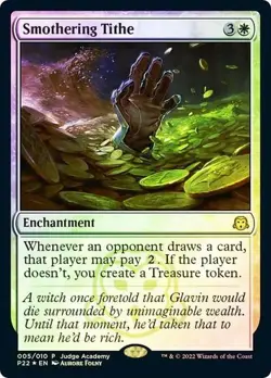 Magic MTG Judge Promo FOIL Smothering Tithe NEAR MINT NM - Image 1