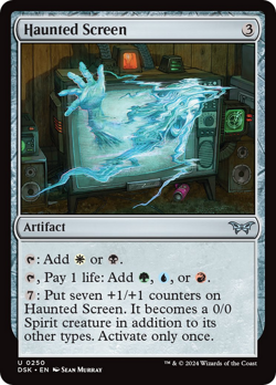 Haunted Screen [Duskmourn: House of Horror] Magic MTG - Image 1