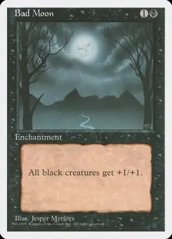 1x Bad Moon - LP - 4th Edition - SPARROW MAGIC mtg - Image 1