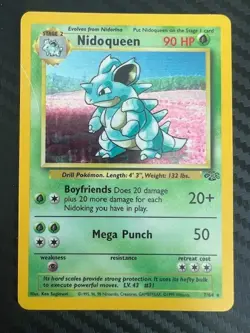 Pokemon TCG Nidoqueen Jungle 7/64 Holo Unlimited Holo Rare MP/HP - Image 1