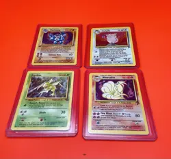 Lot 4 Pokemon Cards Clefable/ Machamp/ Scythes/ Ninetales - Image 1