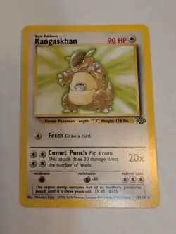 Kangaskhan - Jungle Unlimited 21/64 Regular Pokemon TCG Card LP - Image 2