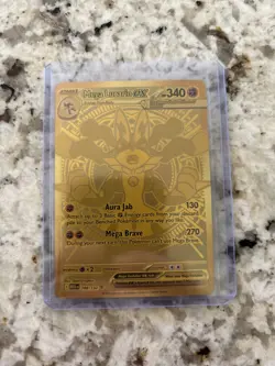 Mega Lucario EX 188/132 Hyper Rare Gold Card Mega Evolutions Pokemon TCG NM - Image 2