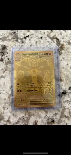 Mega Lucario EX 188/132 Hyper Rare Gold Card Mega Evolutions Pokemon TCG NM - Image 3