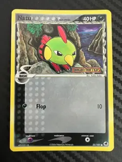 Pokemon TCG ex Dragon Frontiers Natu 55/101 Reverse Holo Stamped VLP - Image 1