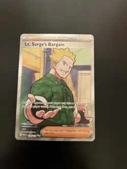 Lt. Surge's Bargain 170/132 - Full Art - Pokemon Mega Evolution NM/M - Image 2