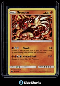 2018 POKEMON SUN & MOON CELESTIAL STORM #81/168 GROUDON HOLO - Image 1