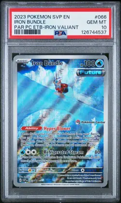 2023 POKEMON SVP EN-SV BLACK STAR PROMO #066 IRON BUNDLE PSA 10 - Image 1