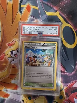 Pokemon TCG PSA 8 2011 Tropical Beach BW28 Praia Tropical Portuguese - Image 1