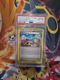 Pokemon TCG PSA 8 2011 Tropical Beach BW28 Praia Tropical Portuguese - Image 2