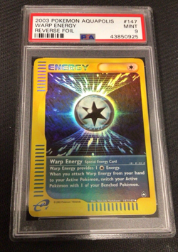 2003 Pokemon Aquapolis Warp Energy Reverse Foil PSA 9 - Image 1