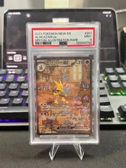 Pokemon TCG Scarlet and Violet Alakazam EX Full Art Sir 201/165 PSA 9 - Image 1